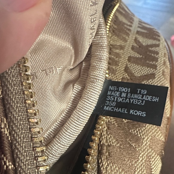 Michael Kors Brown Logo Mini Backpack